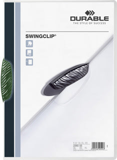 DURABLE Klemmmappe 2260 SWINGCLIP® A4 bis 30 Blatt PP 218 x 306 mm grün