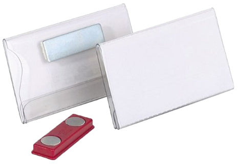 DURABLE Namensschild 8116 mit Magnet 40 x 75 mm transparent