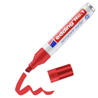 EDDING Permanentmarker No.1 Keilspitze 1-5 mm rot