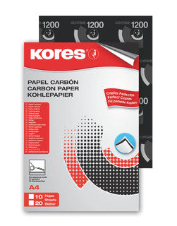 KORES Kohlepapier 10 Blatt A4 schwarz