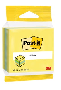 POST-IT® Haftnotizwürfel 2012L 400 Blatt 51 x 51 mm mehrfarbig