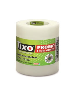 TIXO Klebeband 56131 2 + 1 gratis 19 mm x 33 m matt