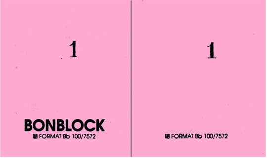 URSUS Bonblock 105 x 53 mm 100 Blatt rosa