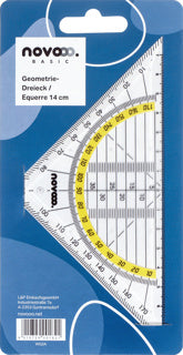 NOVOOO BASIC Geodreieck 14 cm transparent