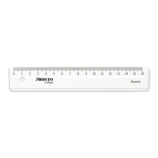 ARISTO Lineal College 23017 16 cm transparent