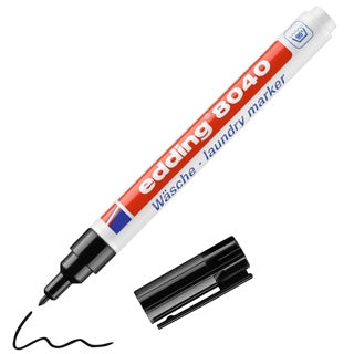 EDDING Wäschemarker 8040 Rundspitze 1 mm im Blister schwarz