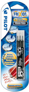 PILOT Tintenrollermine 2261B Frixion 3 Stück schwarz