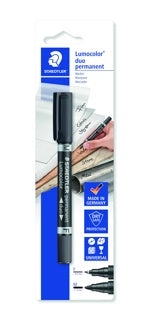 STAEDTLER Permanentmarker Lumocolor® Duo 348 1 Stück im Blister schwarz