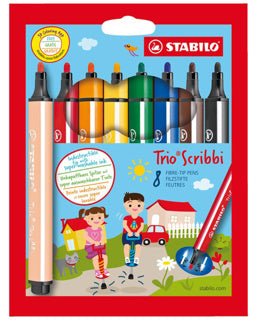 STABILO Filzstift 368 Trio Scribbi 8 Stück mehrere Farben