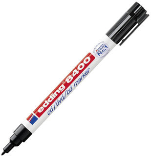 EDDING CD/DVD/BD-Marker 8400 Rundspitze 0.5-1 mm im Blister schwarz
