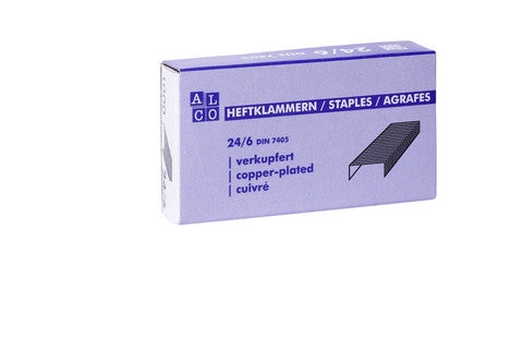 ALCO Heftklammern 506 1.000 Stück 24/6 verkupfert