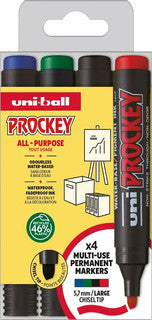 FABER-CASTELL Universalmarker Uni Prockey 4er Etui