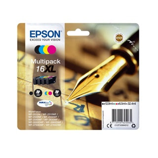 EPSON Tinte Multipack Nr. 16XL 4 Stück schwarz. cyan. magenta. gelb