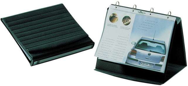 DURABLE Tischflipchart 8567 DURASTAR® A4 quer inkl. 10 Hüllen 4-Ring-Mechanik 26.5 x 33 x 4 cm grau