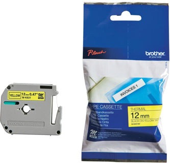 BROTHER Schriftband P-Touch M-K631 12 mm x 8 m schwarz auf gelb