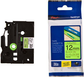 BROTHER Schriftband P-Touch TZe-C3112 mm x 5 m schwarz auf signalgelb