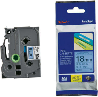 BROTHER Schriftband P-Touch TZe-54118 mm x 8 m schwarz auf blau