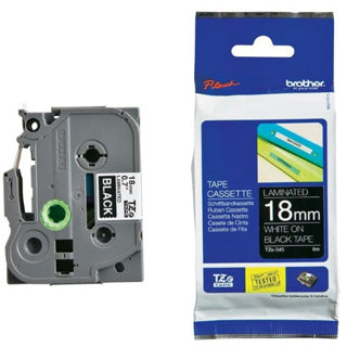 BROTHER Schriftband P-Touch TZe-345 18 mm x 8 m weiß auf schwarz