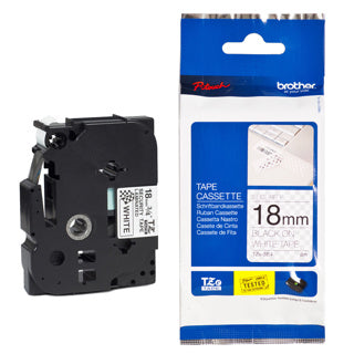 BROTHER Schriftband P-Touch TZe-SE4 18 mm x 8 m schwarz auf weiß