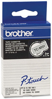 BROTHER Schriftband P-Touch TC-M91 9 mm x 7.7 m schwarz auf transparent