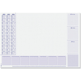 SIGEL Schreibunterlage mit Kalendarium 2025/2026/2027 30 Blatt 80 g/m2 weiß
