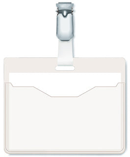 DURABLE Namensschild 8106 25 Stück mit Clip 60 x 90 mm transparent