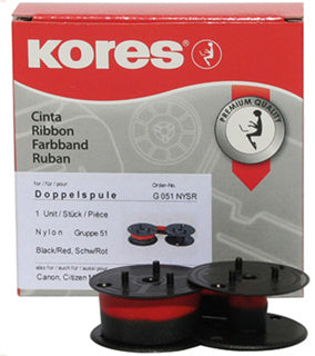 KORES Farbband Gruppe 51 nylon schwarz/rot