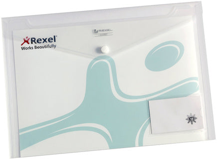 REXEL Dokumententasche aus Kunststoff A4 quer 5 Stück transparent