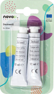 NOVOOO CREATIVE Deckweiß 2 Stück à 12 ml im Blister weiß