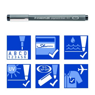 STAEDTLER Pigmentliner 308 0.5 mm schwarz