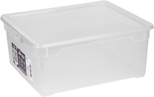 ROTHO Aufbewahrungsbox mit Deckel 18 Liter transparent
