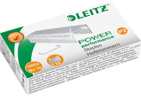 LEITZ Heftklammern 5577 Nr. 10 1000 Stück verzinkt silber