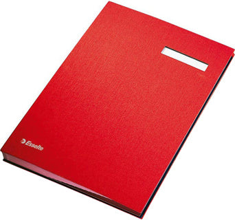 ESSELTE Unterschriftenmappe 6210 A4 mit 20 Fächern rot
