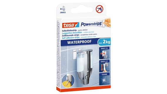 TESA Powerstrips Waterproof Large 59700 6 Stück weiß