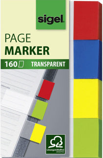 SIGEL Index Haftmarker 5 x 2 cm 160 Stück farbig sortiert