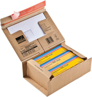 COLOMPAC Paketversandkarton CP067.02 bis C5 mit Selbstklebeverschluss 230 x 166 x 90 mm braun