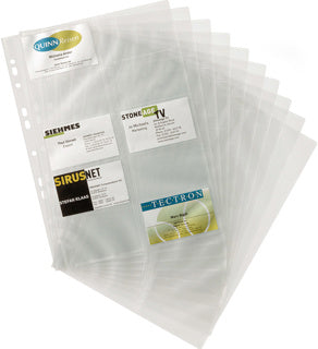 DURABLE Vistienkartenhüllen 2389 VISIFIX® 10 Stück A4 für 200 Visitenkarten à 90 x 57 mm transparent