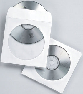 MEDIARANGE CD/DVD-Papierhülle 90690 50 Stück 12.4 x 12.6 cm mit Sichtfenster weiß