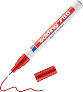 EDDING Lackmarker 780 mit Rundspitze 0.8 mm rot