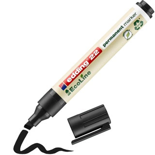 EDDING Permanentmarker EcoLine 22 mit Keilspitze 1-5 mm schwarz