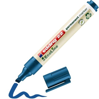 EDDING Permanentmarker EcoLine 22 mit Keilspitze 1-5 mm blau