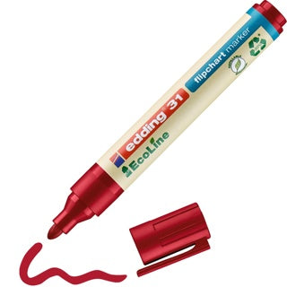 EDDING Flipchartmarker EcoLine 31 mit Rundspitze 1.5-3 mm rot