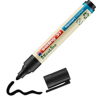 EDDING Flipchartmarker EcoLine 31 mit Rundspitze 1.5-3 mm schwarz