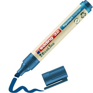 EDDING Flipchartmarker EcoLine 32 mit Keilspitze 1-5 mm blau