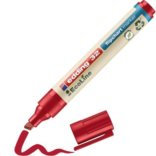 EDDING Flipchartmarker EcoLine 32 mit Keilspitze 1-5 mm rot