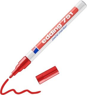 EDDING Lackmarker 751 mit Rundspitze 1-2 mm rot