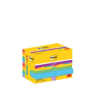 POST-IT® Haftnotizen Super Sticky 622-12SS-PLAY 12 Blöcke à 90 Blatt 47.6 x 47.6 mm mehrfarbig