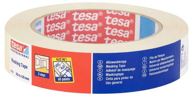 TESA Allzweckkrepp Professional 4323 25 mm x 50 m beige
