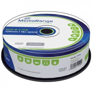 MEDIARANGE DVD+R 25 Stück 4.7GB 16x Spindel
