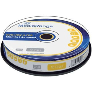 MEDIARANGE DVD+RW 10 Stück 4.7GB 4x Spindel
